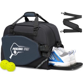 XINTREY Mens Pickleball Bags large Pickle Ball Tote Bag w/Shoe Compartment Crossbody Pickleball Paddle Bag for Balls Racquet & Accessories