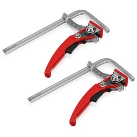 2025 Upgraded Ratcheting Table Clamp, Quick Track Saw Clamps Ratchet Guide Rail F Clamp MFT Clamp for MFT Table and Guide Rail System Wood Clamps Compatible with Festool (2PCS)