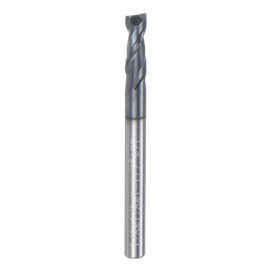uxcell Carbide Square End Mill, 1/8" Diameter AlTiN BN Coated 2 Flutes Milling Bit Cutter, for Hardened Steel Cast Iron Alloy Metal, 1/8" Shank 3/8" Cut Length 1-1/2" Long HRC50