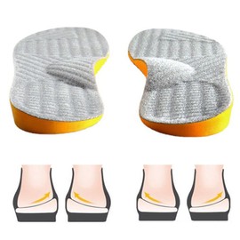 Goofort Women Men Posture Correcting Orthotic Insoles 4 in 1 Gel Insoles Flat feet High Arch Support Orthopedic overpronation Supination Plantar Fasciitis Metatarsalgia X/O Valgus Varus Shoe Inserts