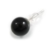 10mm Black Acrylic Stud Earrings