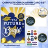 Gold Foil & Glittery College Graduation Card Set with Sparkly