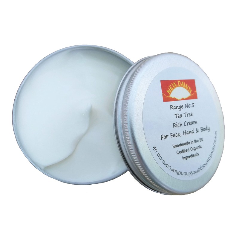 Organic Natural Tea Tree Rich Cream/Moisturiser for Dry skin -