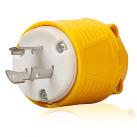PLUGTUL NEMA L6-20P Locking Plug, Generator Twist Lock Male Plug, 20 Amp, 250 Volt, Industrial Grade, ETL Listed
