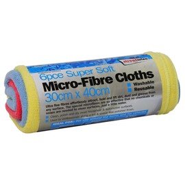 Streetwize - Super Soft Microfibre Towels - Pack of 6 - Machine Washable - Ideal For Cleaning: Windows, Bodywork, Wheel and Interior