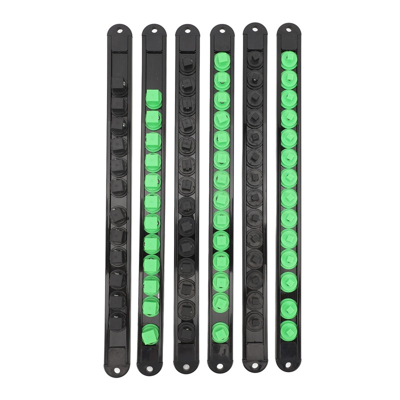 6pcs Socket Organizer 360° Swivel Removable End Cap 1/4 Inch