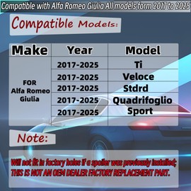 NEESPOC Rear Spoiler Fit for Alfa Romeo Giulia 2017-2025 Accessories