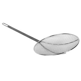 TrueCraftware- 5-Inch Round Wire Skimmer Nickel Plated- Kitchen Utensil Food Strainer Skimmer Spoon Cooking Sieve Sifters for Rice Quinoa Pasta Fruits Vegetables etc.
