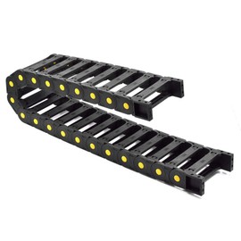 Plastic Drag Chain Cable Carrier Open Type with End Connectors R175 25 x 103mm L1000mm for Electrical CNC Router Machines