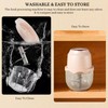Food Processor, 350ML High-Capacity High Boron Glass Garlic Blender,Electric Food