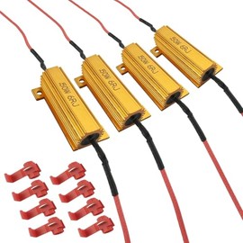 4 Pieces 50W 6ohm Load Resistors - Fix LED Bulb Fast Hyper Flash Turn Signal Blink Error Code
