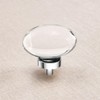 CLCTK 4 Pack Polished Chrome Glass Cabinet Knobs, Chrome Crystal