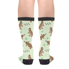 LUMANSITTER Cute Platypus Novelty Fun Crew Socks Fashion Comfortable Men And Women Crazy Dress Socks 16 In
