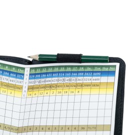 Callaway Golf Leather Bi-Fold Scorecard Holder - Black Leather Golf scorecard Holder