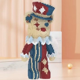 Buildingbricks DlY Edition |4500-7200Pieces for Creative Play-Developmental toys -LargeBookDecor Bookshelf Decor,ldeal forBoys & Girls r bear building blocks:_joker