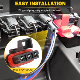 12Awg Pulse Power Plug Pigtail Connector Compatible with 2018 2019 2020 2021 Polaris Ranger XP 1000 /RZR RS1 Pro General - Bus Bar Harness Pigtail Connectors 6Pcs (6 pcs)