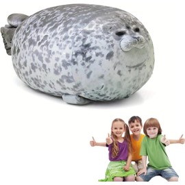 Seal Cuddly Toy, Seals, Cuddly Toy Seal, Chubby Blob Seal Pillow, 20 cm, Sea Animal Cushion Filled Plush Cushion, Cotton Seal Plush Toy, Seal Hugging Pillow Stuffed Toy