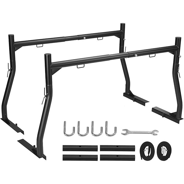 VEVOR Extendable Steel Truck Ladder Rack - 800 lbs Capacity,