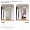 Jilron Accordian Door Curtain, 100% Blackout Folding Magnetic Doorway Curtains,Linen