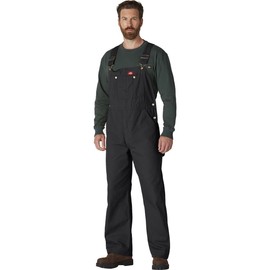 Dickies mens Bib Overalls, Rinsed Black, 44W x 30L US