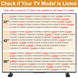 Metal TV Legs for Panasonic TV Stand Base, Only for Panasonic TH-37PA25 TH-37PH9 TH-37PWD5 TH-42PA25 TH-42PH10 TH-42PW5 TH-50PA50 TH-50PH10 TV We Listed Model, with Screws Easy Installation