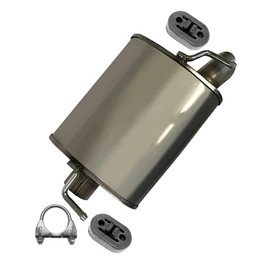 Exhaust Muffler Compatible for 2006-2010 Dodge Charger 3.5L | Stainless Steel | Northeastern Exhaust | Free Clamp and Hangers Included | Automotive Replacement Part