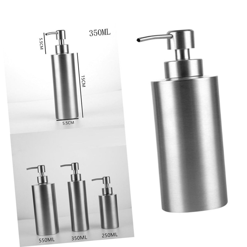 ULTECHNOVO Stainless Steel Soap Dispenser with Rust Pump Cylindrical Hand