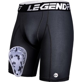 Legendfit Youth Boys Compression Shorts w/Cup Protector Athletic Sliding Underwear Baseball Football Lacrosse