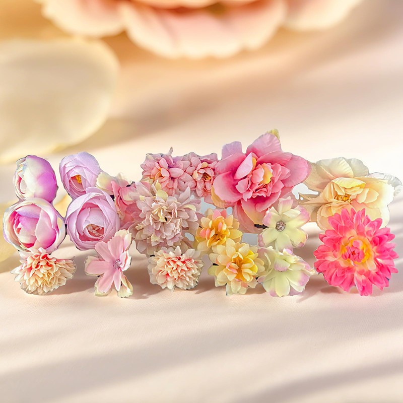18 PCS Flower Hair Clips Rose Hair Accessories Boho Floral