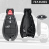 Carcasa de repuesto para llave de llavero, 4 botones, mando