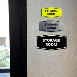 Signs ByLITA Fancy Storage Room Sign(Black Gold) - Medium
