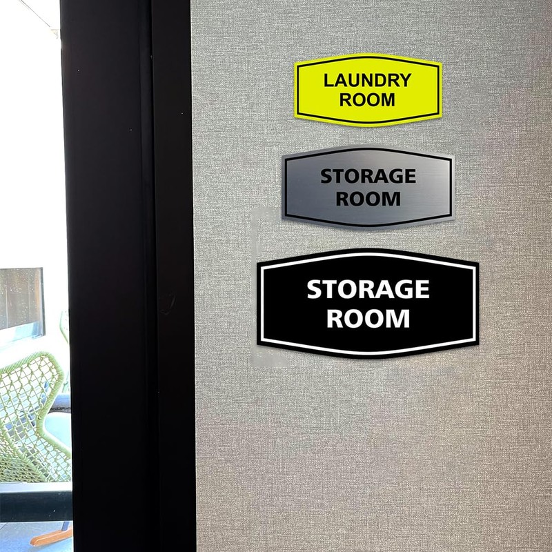 Signs ByLITA Fancy Storage Room Sign(Black Gold) - Medium