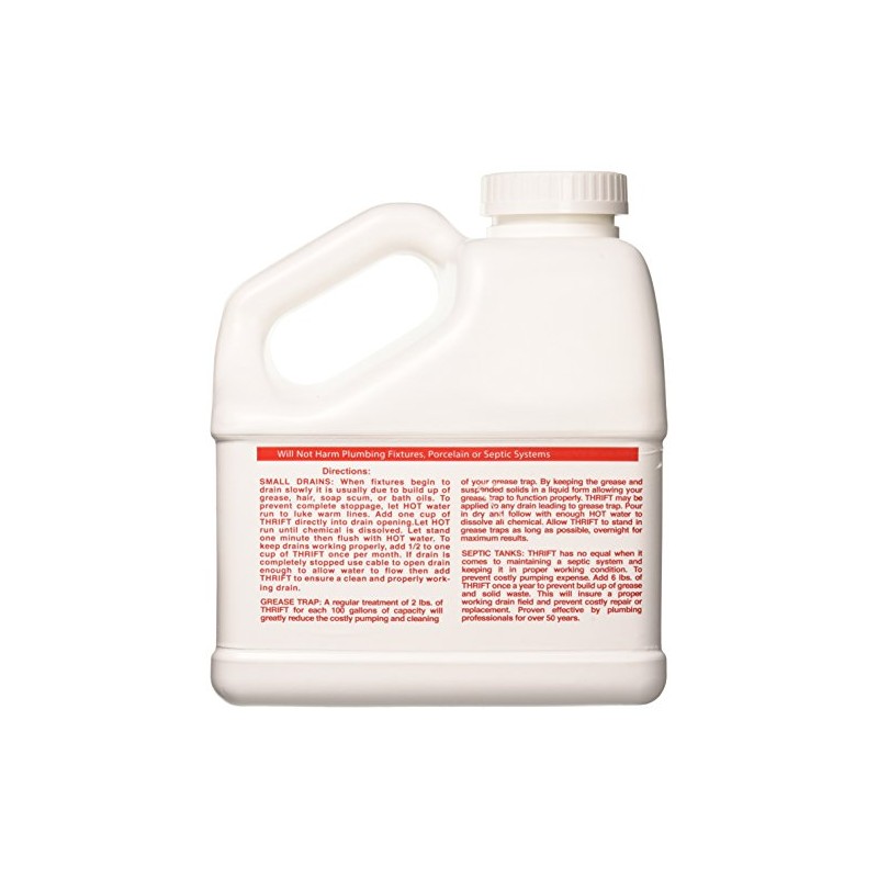 Thrift FBA_T-600 Alkaline Based 6 lb. Granular Drain Cleaner, White