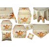Raebel Tablecloth - Light Yellow / Colourful Embroidery Print Rabbits