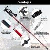 2pk Bastones De Senderismo Ajustar Bastón Plegables Trekking