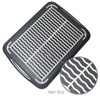Non-Slip Serving Tray with Handles, 17.7" x 12.4" Large Food