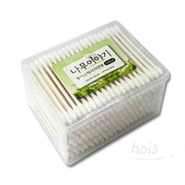 Hoi 200P Square Swirl Paper Stick Cotton Swabs Cosmetic Cotton Swabs 3ea