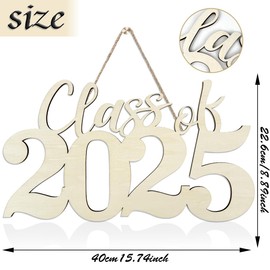 2025 Graduation Decorations Class of 2025 Wooden Sign 2025 Wood Cutout Ornament Graduation Photo Booth Prop Changing The Color by Yourself Wood Sign