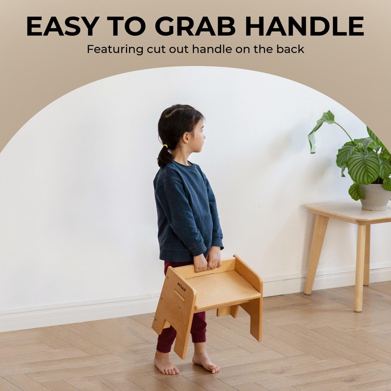 AVDAR Wooden Step Stool for Kids, 14” One Step Stool