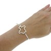 PammyJ Silvertone State of Texas Bangle Bracelet
