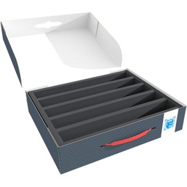 Feldherr Storage Box FSLB075 for Model Railway Locomotives, Wagons and Vehicles - 5 Bars for Gauge H0 - Standing, Quantity: 1 Piece