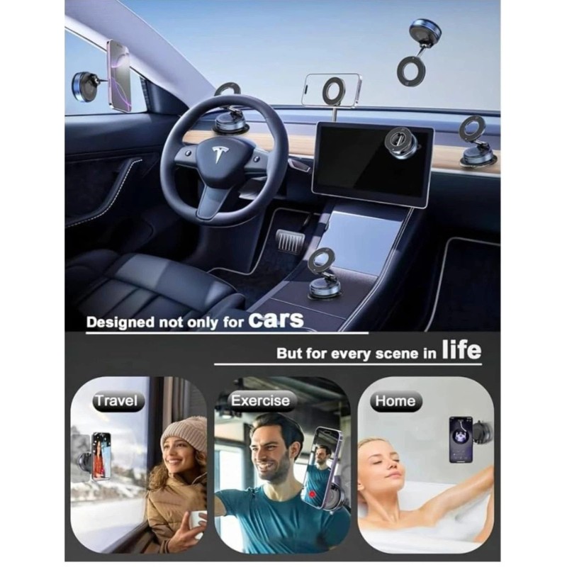 Unbranded Soporte Magnetico De Celular, Para Carro, Vacio De Doble