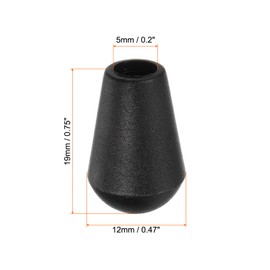 PATIKIL Bell End Stopper, 20 Pack Cord Rope Lock for Drawstring Bag, Black