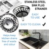 ebuyerfix Kitchen Sink Strainer Plug, Stainless Steel Sink Protector Waste