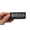 Boss Patch - 3.5x1.5 inch. Embroidered Iron on Patch (P3251)