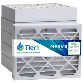 Tier1 Pleated Air Filter - 20x25x4 - MERV 8 - Captures Dust & Pollen in Air Conditioner/Furnace - Reduces Harmful Airborne Particles for Improved Air Quality - 6 Pack