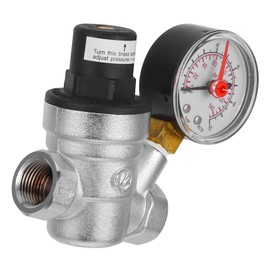 Operitacx Einstellbarer Wasserdruckregler Messing Für Wohnmobile Kompakter Druckminderer Mit Manometer Für Gartenbewässerung