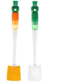 2 Piezas Cepillo para Lavar Termo,Cepillo para Popotes Largos,5 in 1 Multifunctional Water Bottle Cleaning Brush,Bottle Cleaner (Color(2 Piezas))