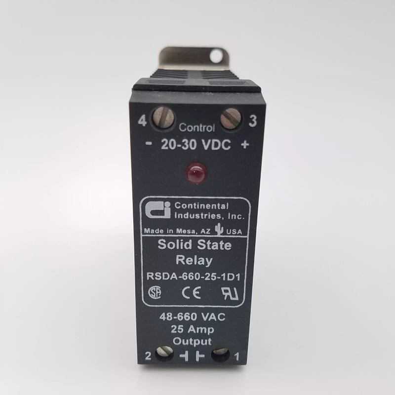 Continental Industries Solid State Relay SSR 25A 48-660 VAC Out