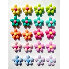 A8MENX0 20 PCS Fridge Magnets Cute Refrigerator Magnets Colorful Decorative Magnets Fun Flower Magnets for Office Kitchen Locker Whiteboard